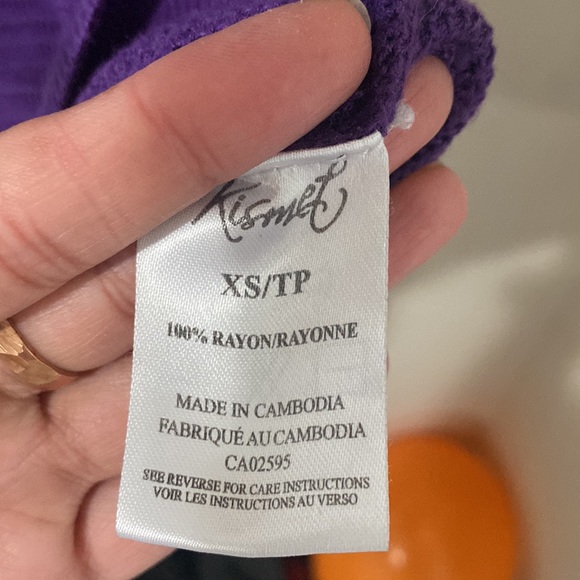 purple mesh top xs size and blue S top - Picture 3 of 6